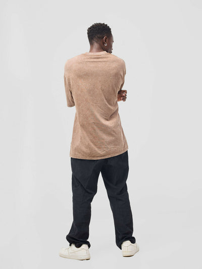 Nairodrip Limited Wash T-shirt - Brown - Shopzetu