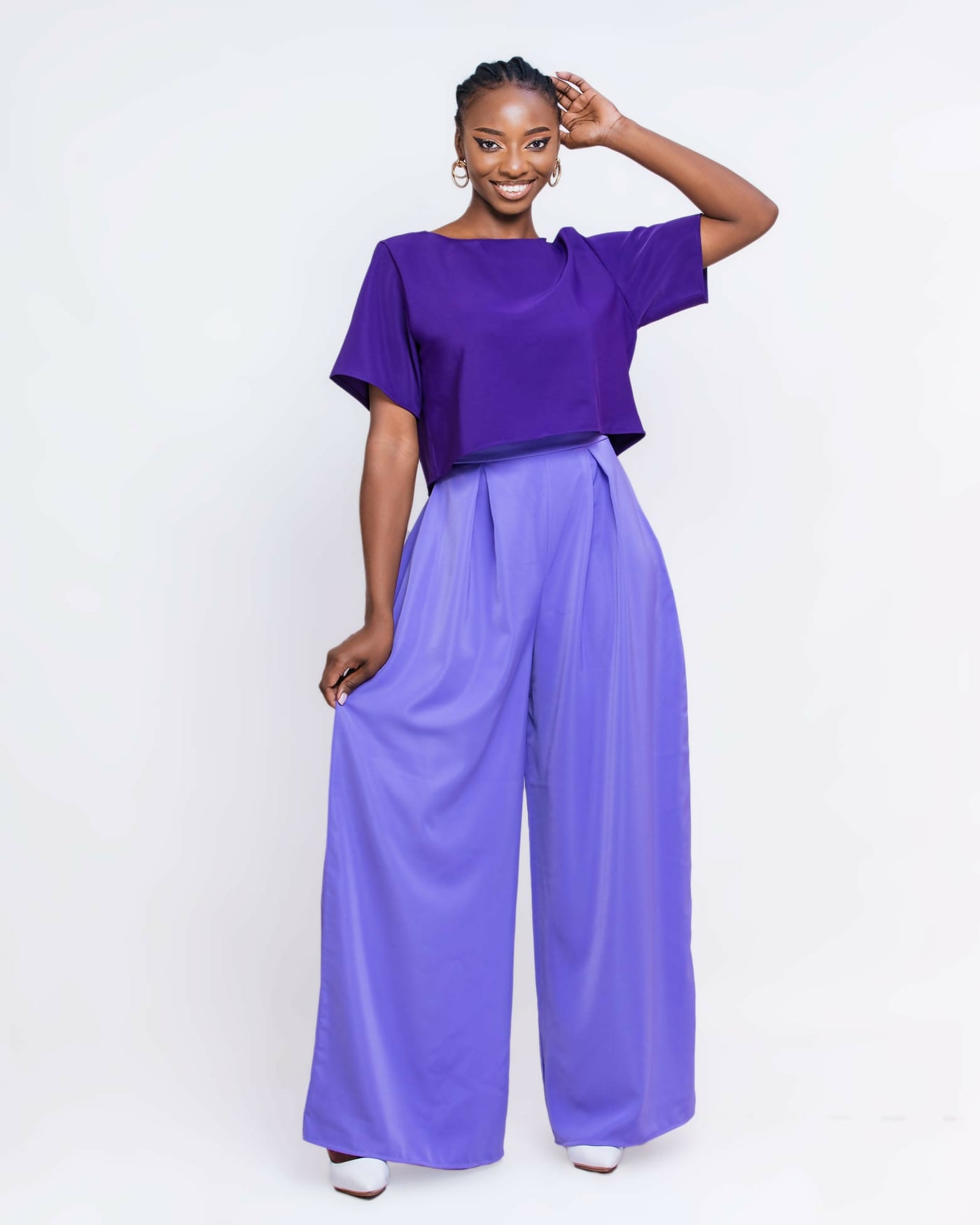 Da’Joy Fashions Elara Pant Set - Purple - Shopzetu