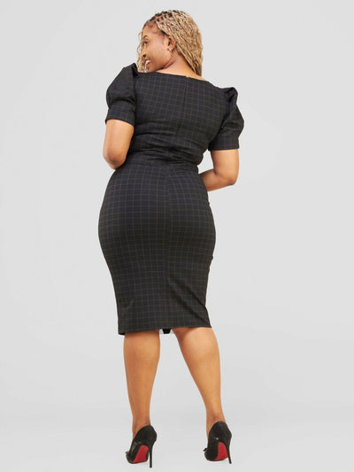 Salok Havilah Wear Ciyan Dress - Black / Brown - Shopzetu