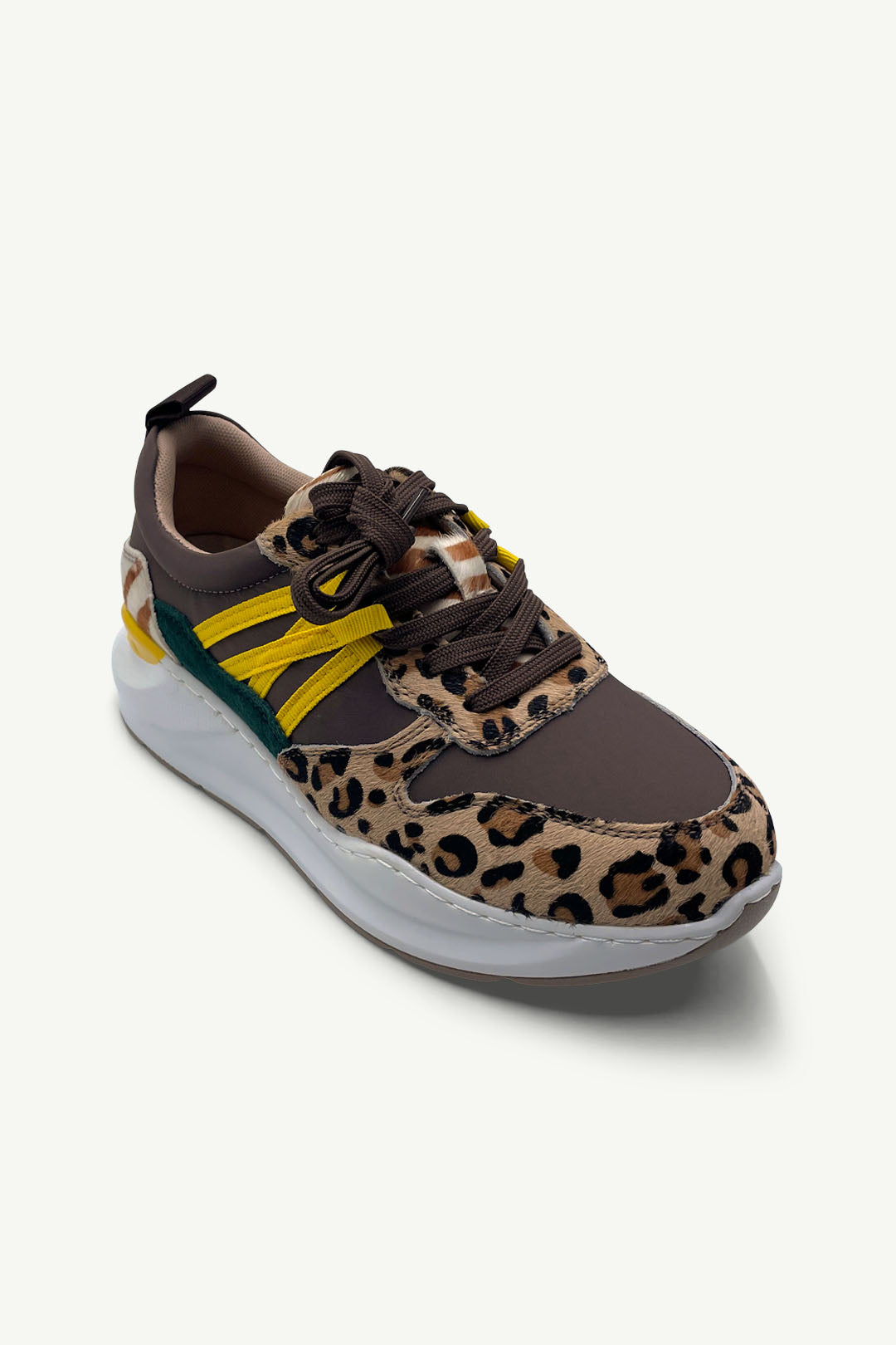 Julz Wade Sneaker - Brown Leopard / Yellow