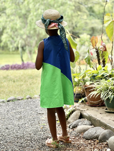 Knk Girls Colorblock Dress - Blue / Green