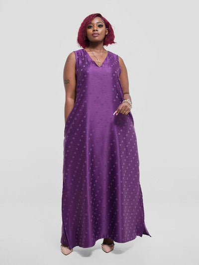 Silk House Collection Marley Dress - Purple - Shopzetu