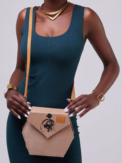 Kuldra Mugure Tous Mama Africa Sling Bag - Taupe - Shopzetu