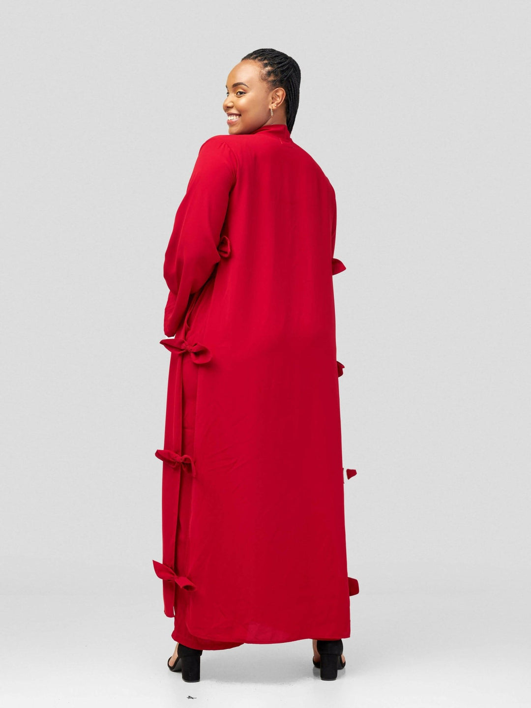 H.O.T Original Two Piece (Pants & Kimono) - Red - Shopzetu