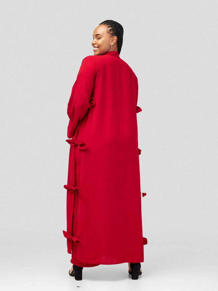 H.O.T Original Two Piece (Pants & Kimono) - Red - Shopzetu
