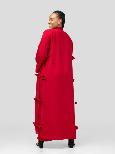 H.O.T Original Two Piece (Pants & Kimono) - Red - Shopzetu