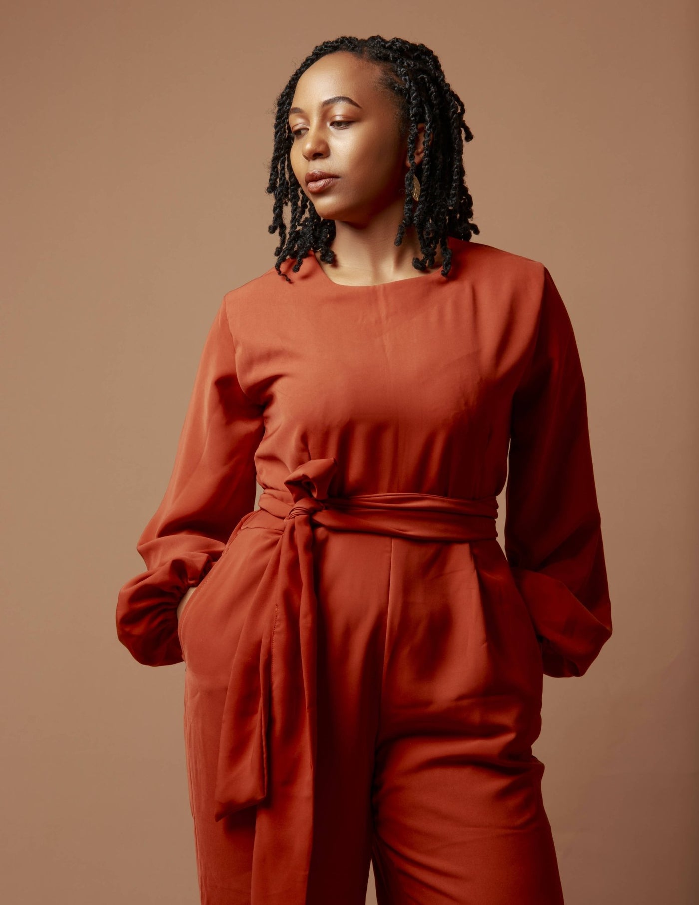 Mnubistyle Fire Jumpsuit - Orange - Shopzetu