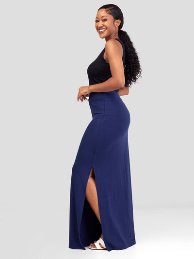 Vivo Jira Maxi Skirt - Navy Blue - Shopzetu