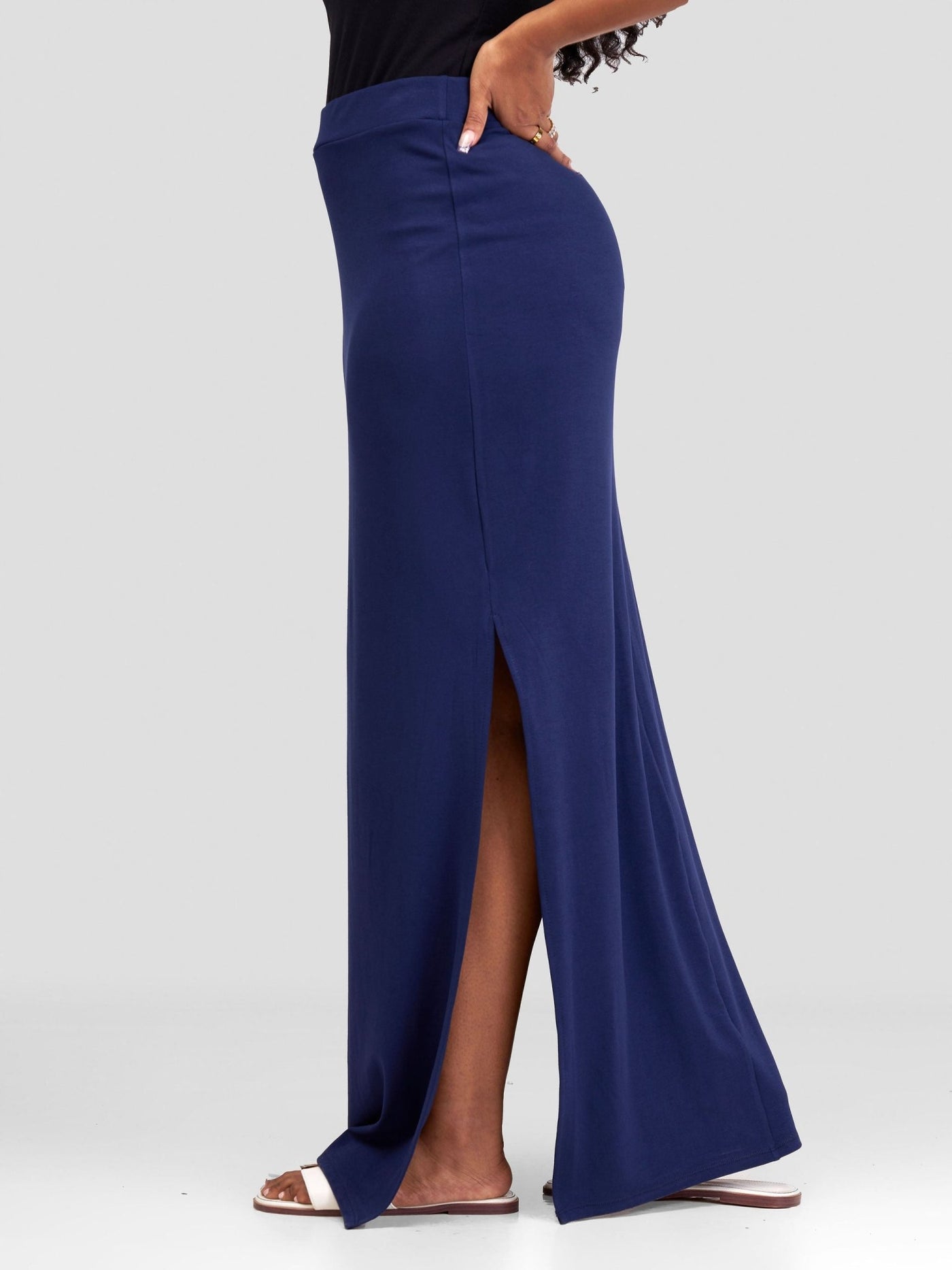 Vivo Jira Maxi Skirt - Navy Blue - Shopzetu