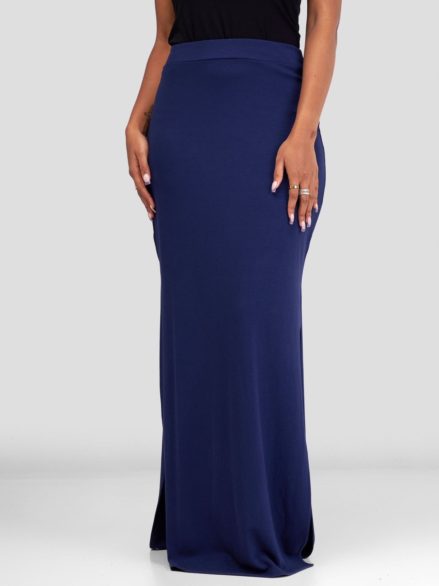Vivo Jira Maxi Skirt - Navy Blue - Shopzetu