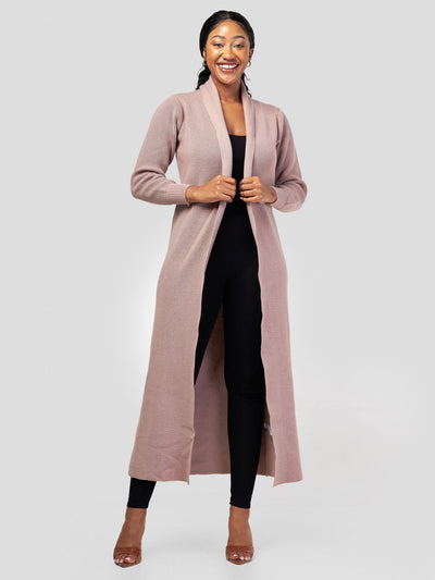 Vivo Long Sleeve Maxi Waterfall - Light Taupe - Shopzetu