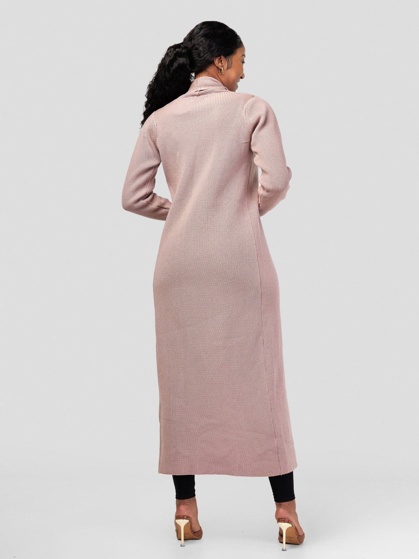 Vivo Long Sleeve Maxi Waterfall - Light Taupe - Shopzetu