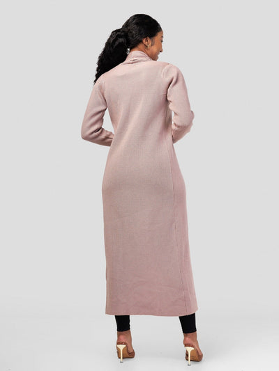Vivo Long Sleeve Maxi Waterfall - Light Taupe - Shopzetu