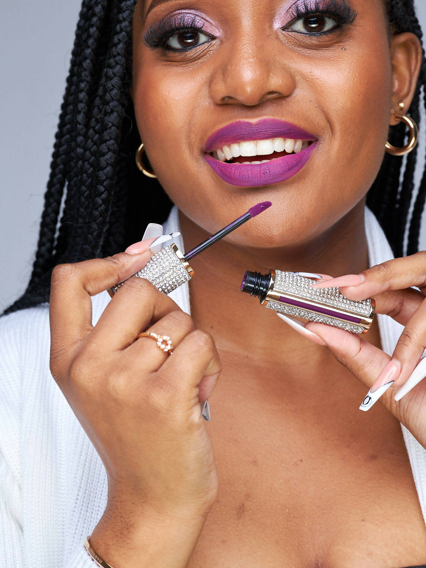 Glamour Queen Say My Name Lipstick- Purple - Shopzetu
