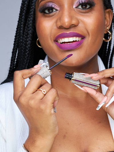Glamour Queen Say My Name Lipstick- Purple - Shopzetu