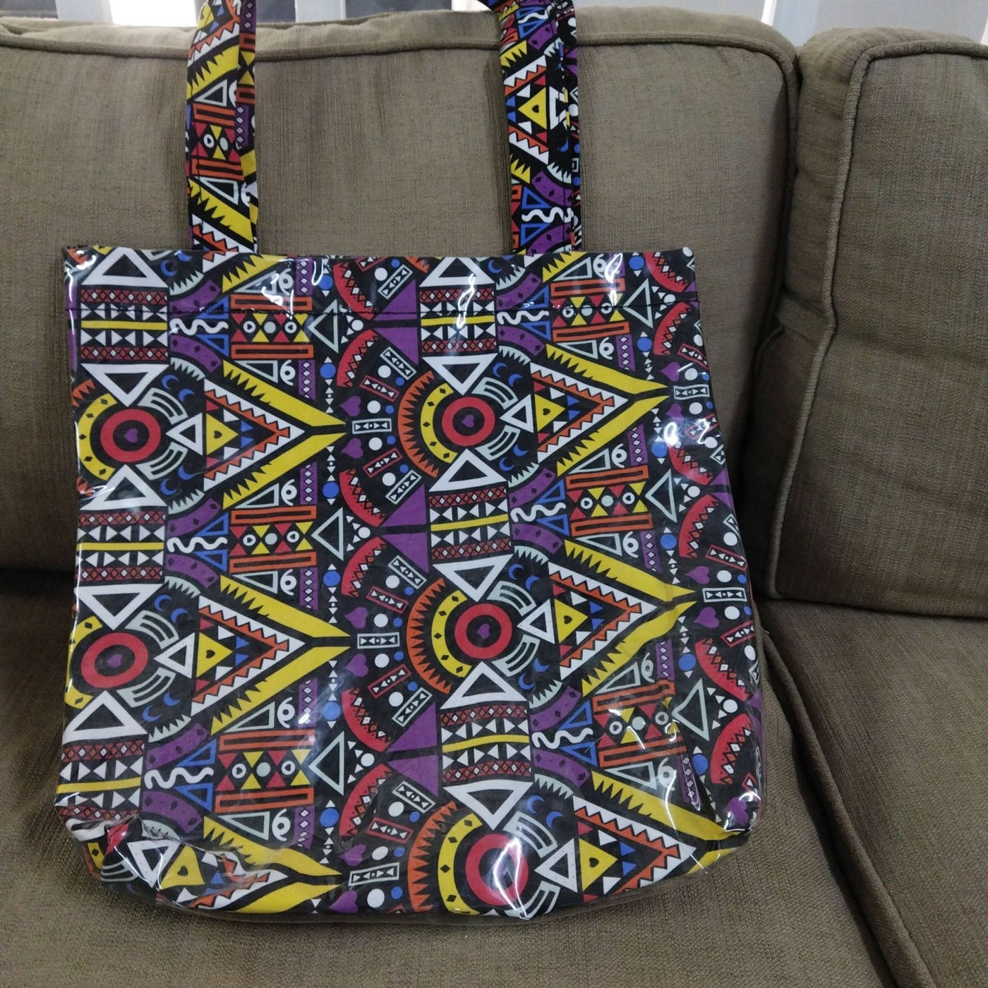 Wsc Pambo Vintara Bahari Bag - Yellow / Purple Tribal Print - Shopzetu