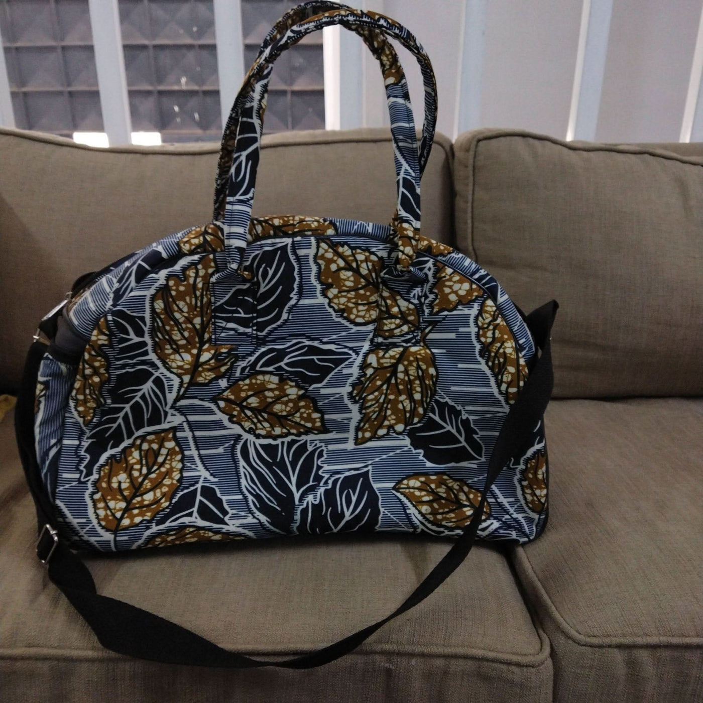 Wsc Pambo Vintara Duffel Bag - Rust Leaf Print - Shopzetu