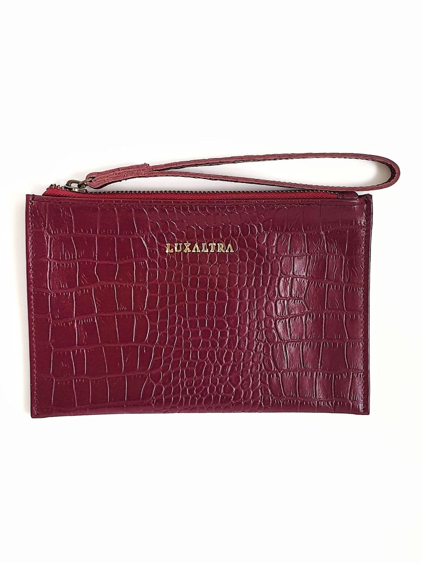 Luxaltra Croc Mini Status Clutch - Burgundy - Shopzetu