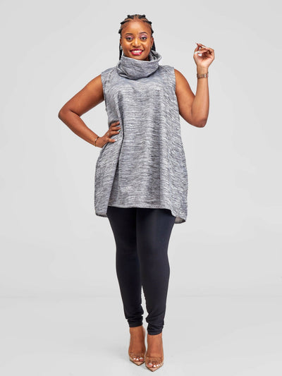 TIMYT Urban Wear Breeze Chic Poncho - Grey - Shopzetu