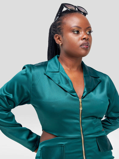 HOT Blazer Party Dress - Green - Shopzetu