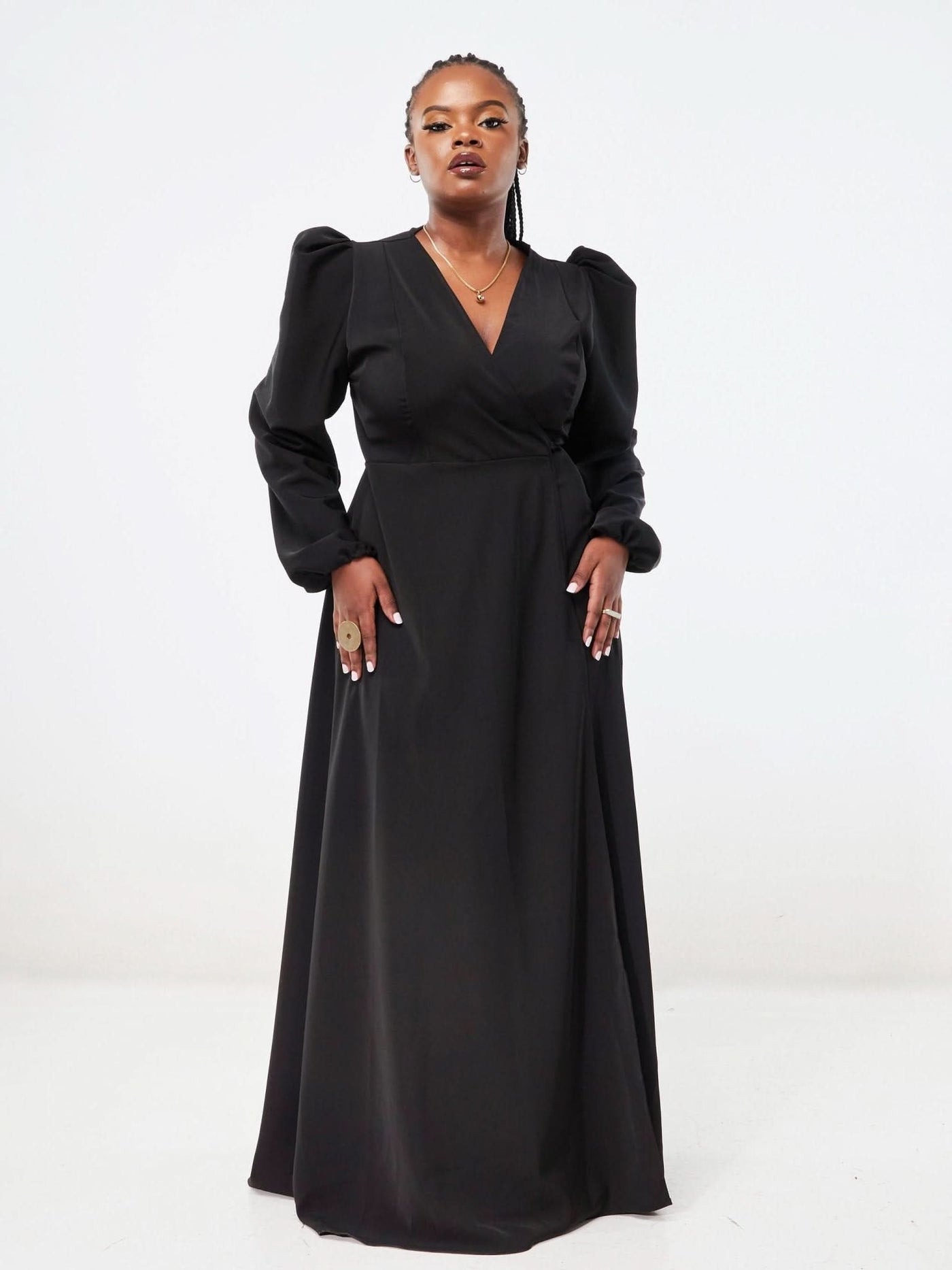 Zia Africa "Santana" Maxi Dress - Black - Shopzetu