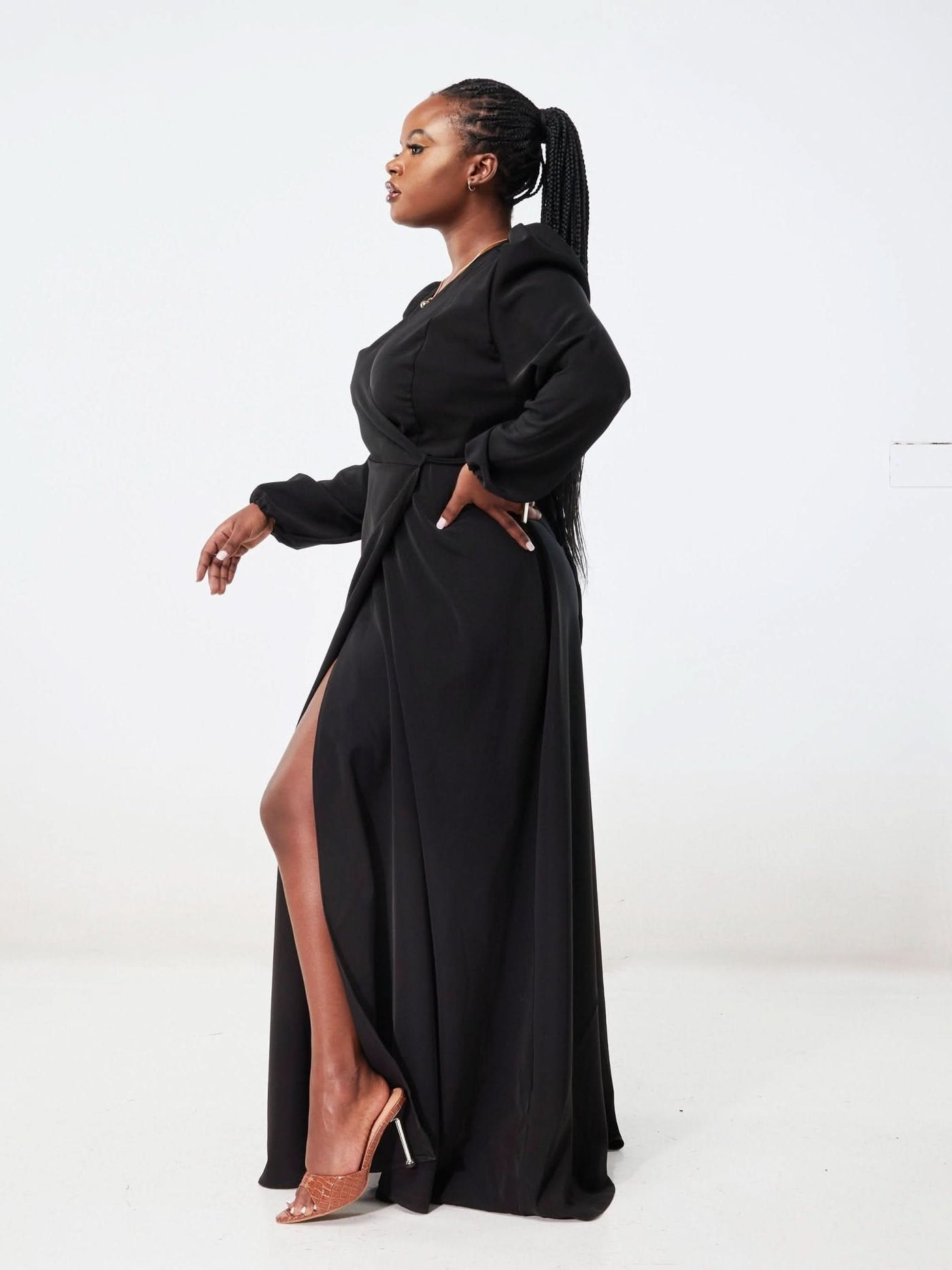 Zia Africa "Santana" Maxi Dress - Black - Shopzetu