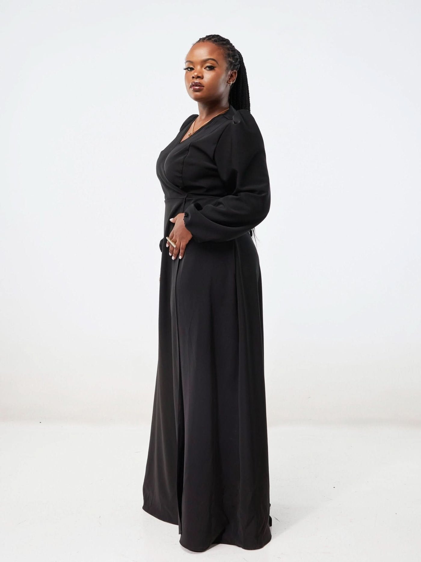 Zia Africa "Santana" Maxi Dress - Black - Shopzetu