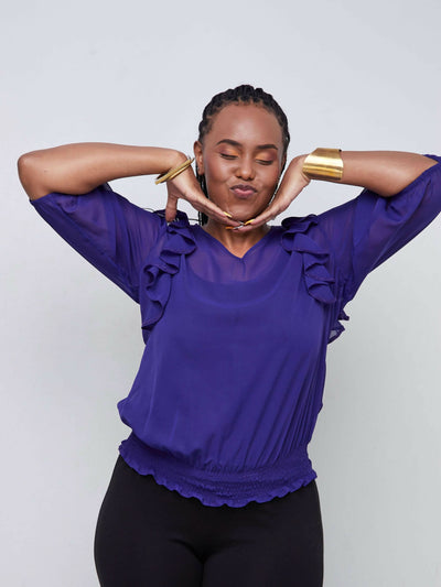 Purple Thread Zamba Top - Purple