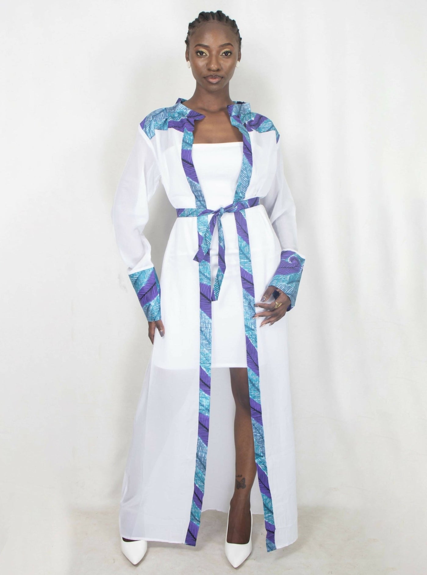 Da'joy Fashions Amun Kimono - White - Shopzetu