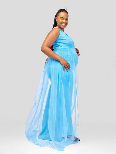 Vintlyne Jojo Dress - Sky Blue - Shopzetu