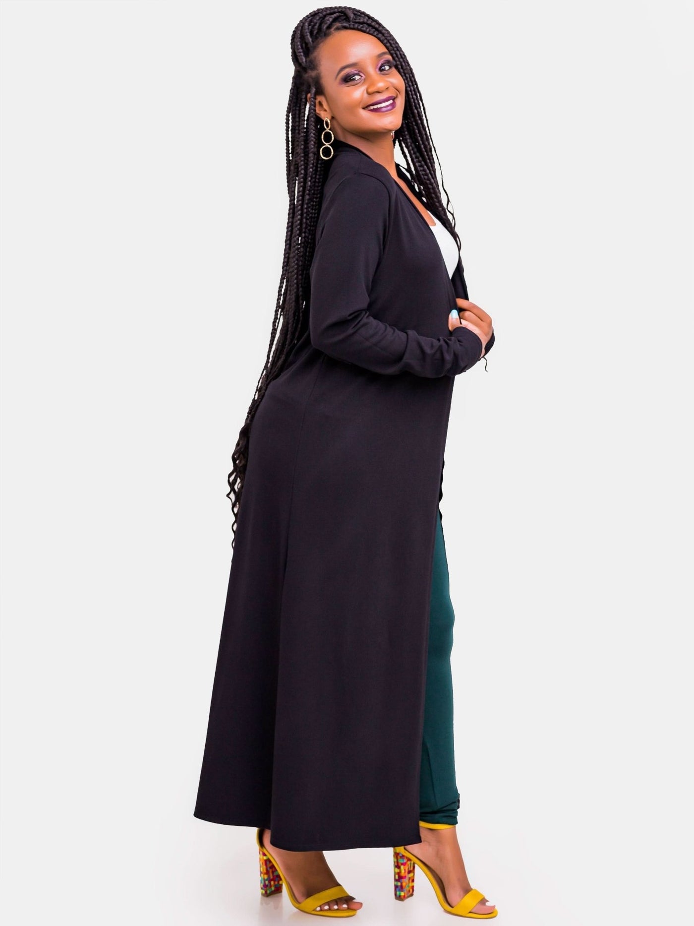 Vivo Basic Leila Maxi Waterfall - Black - Shopzetu