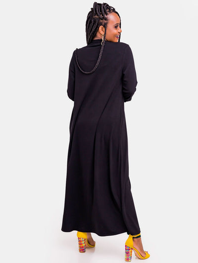 Vivo Basic Leila Maxi Waterfall - Black - Shopzetu