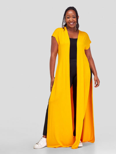 Vivo Amara Drop Shoulder Kimono - Safron - Shopzetu