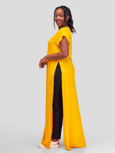 Vivo Amara Drop Shoulder Kimono - Safron - Shopzetu
