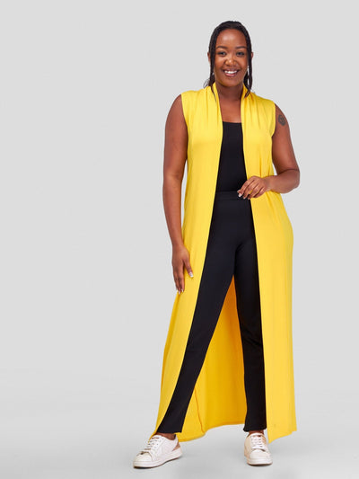 Vivo Basic Sleeveless Extra Long Lily Waterfall - Yellow - Shopzetu