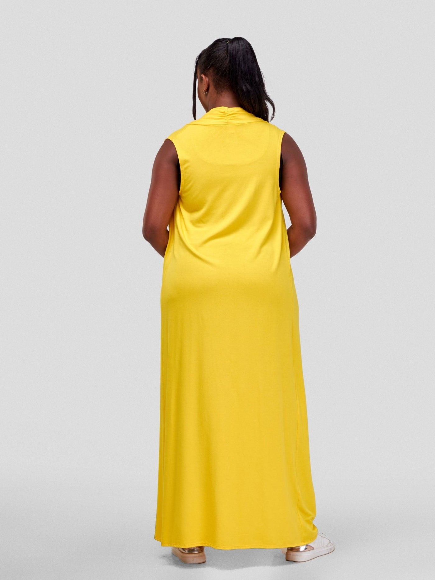 Vivo Basic Sleeveless Extra Long Lily Waterfall - Yellow - Shopzetu