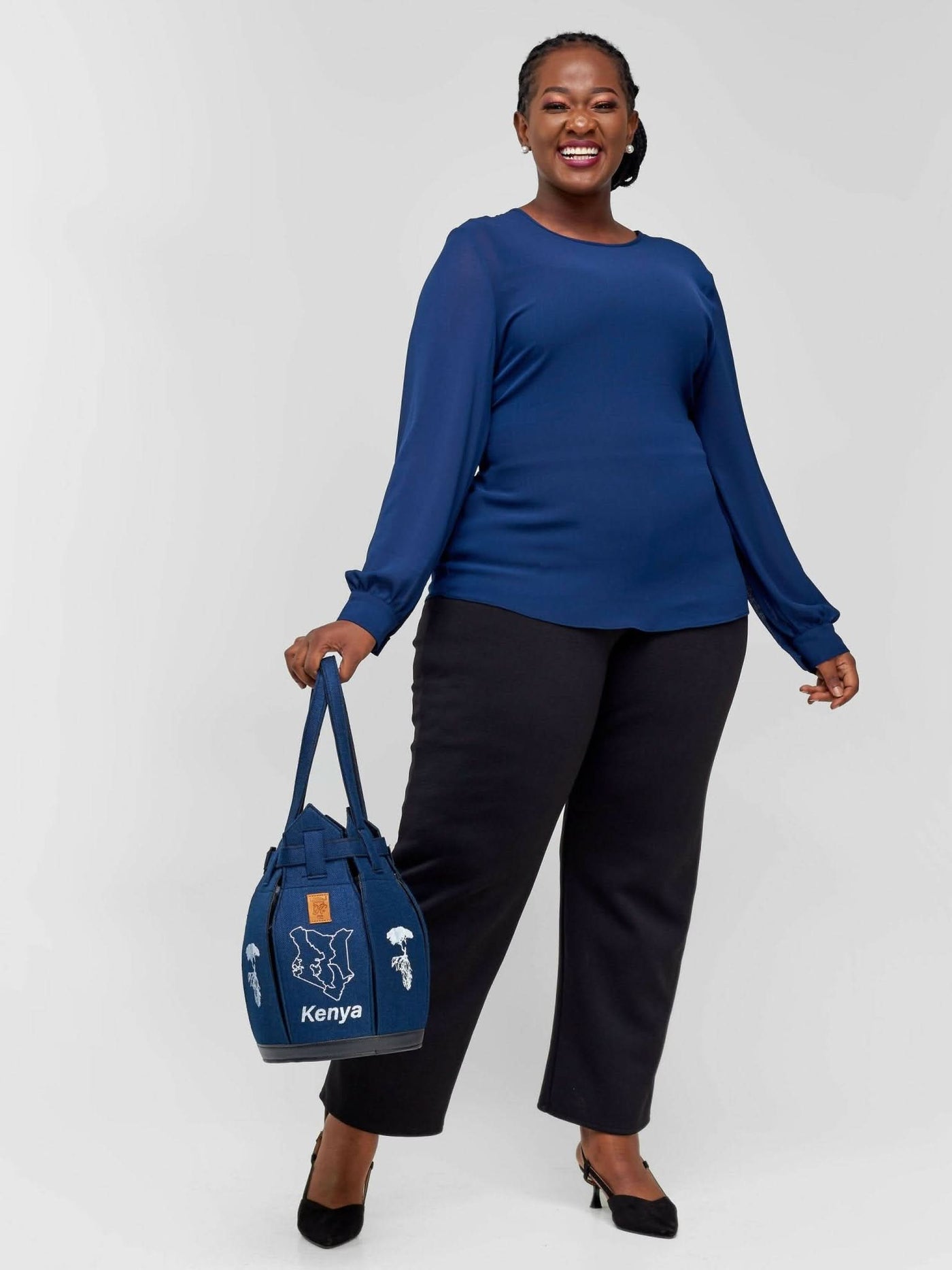 Kuldra Pineapple Spike Handbag - Blue - Shopzetu