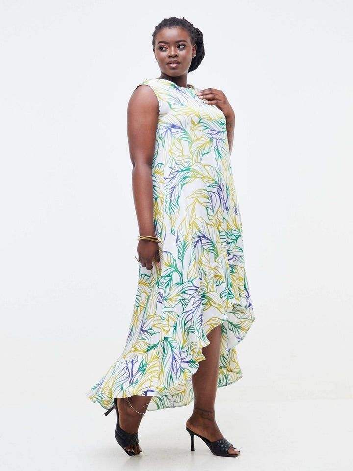 Phyls Collections Lamu Tamu High Low Dress - Green - Shopzetu
