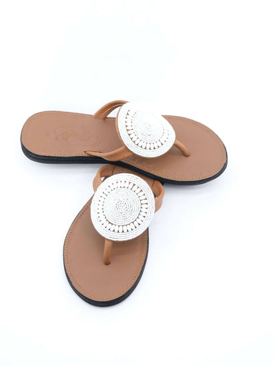 Azu's 19 Lines Macho Slip-Ons - White Print - Shopzetu