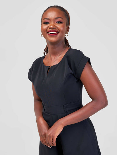 African Yuva Dhana Jumpsuit - Black - Shopzetu