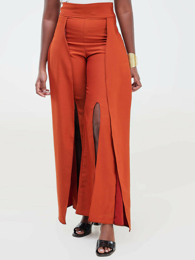 Da'joy Fashions Sand Pallazo Pants - Brown - Shopzetu