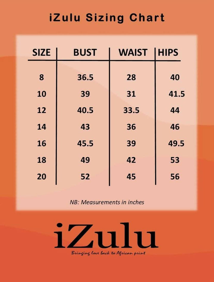 Izulu Havannah Dress - Blue - Shopzetu
