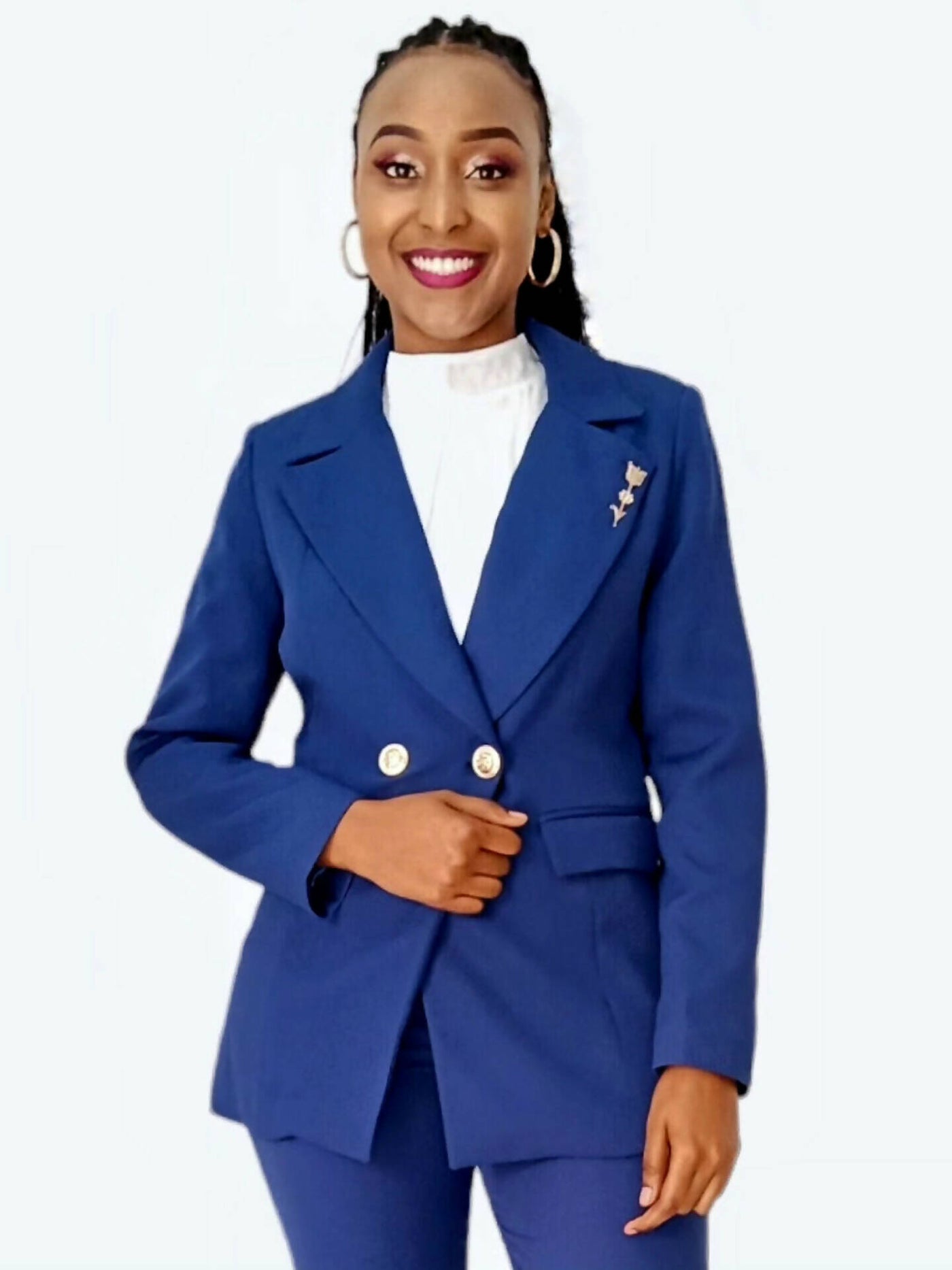 The Fashion Frenzy Pant Suit - Blue - Shopzetu