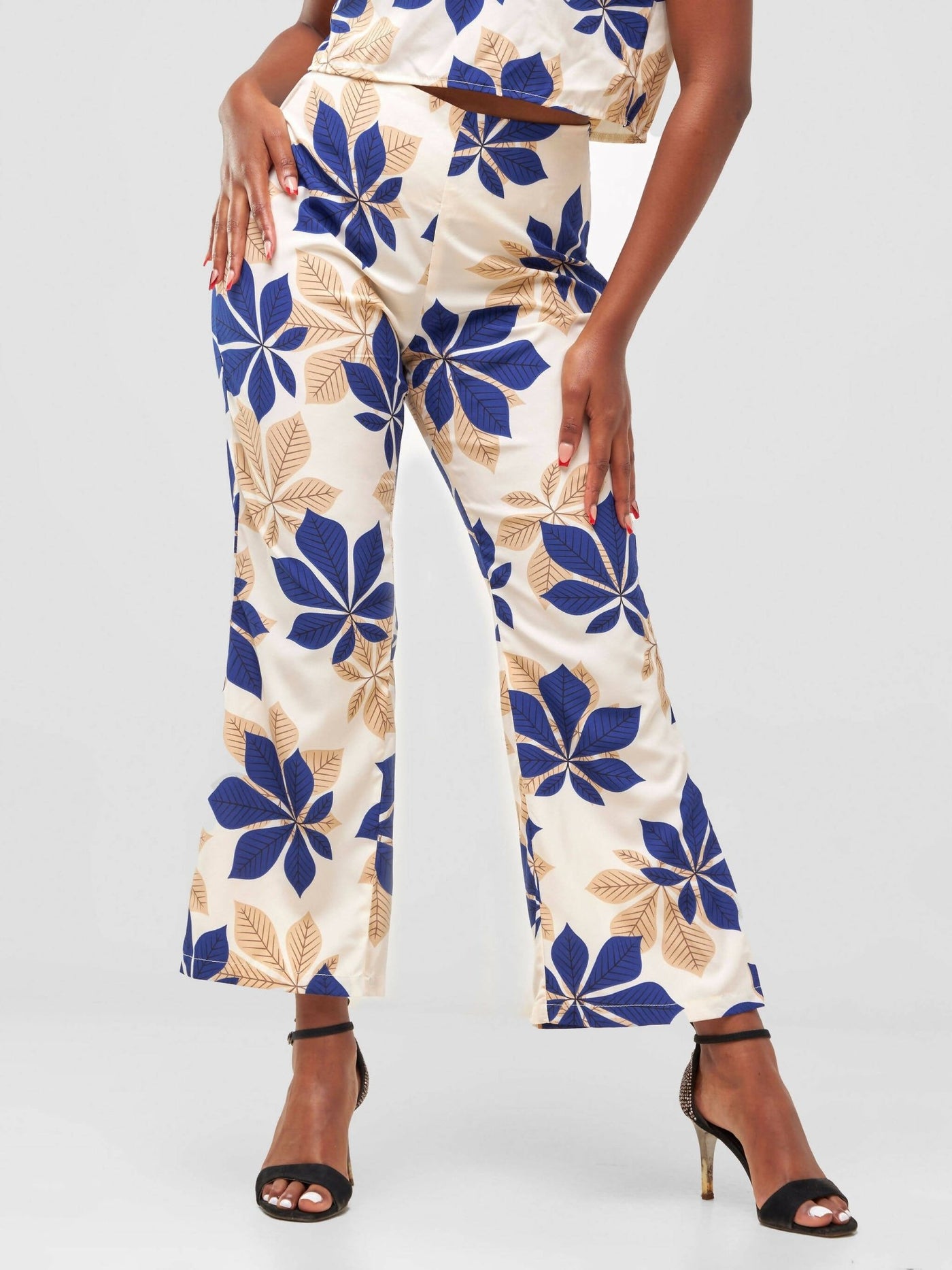 Timyt Urban Wear Formal Pallazo Pants - Floral - Shopzetu