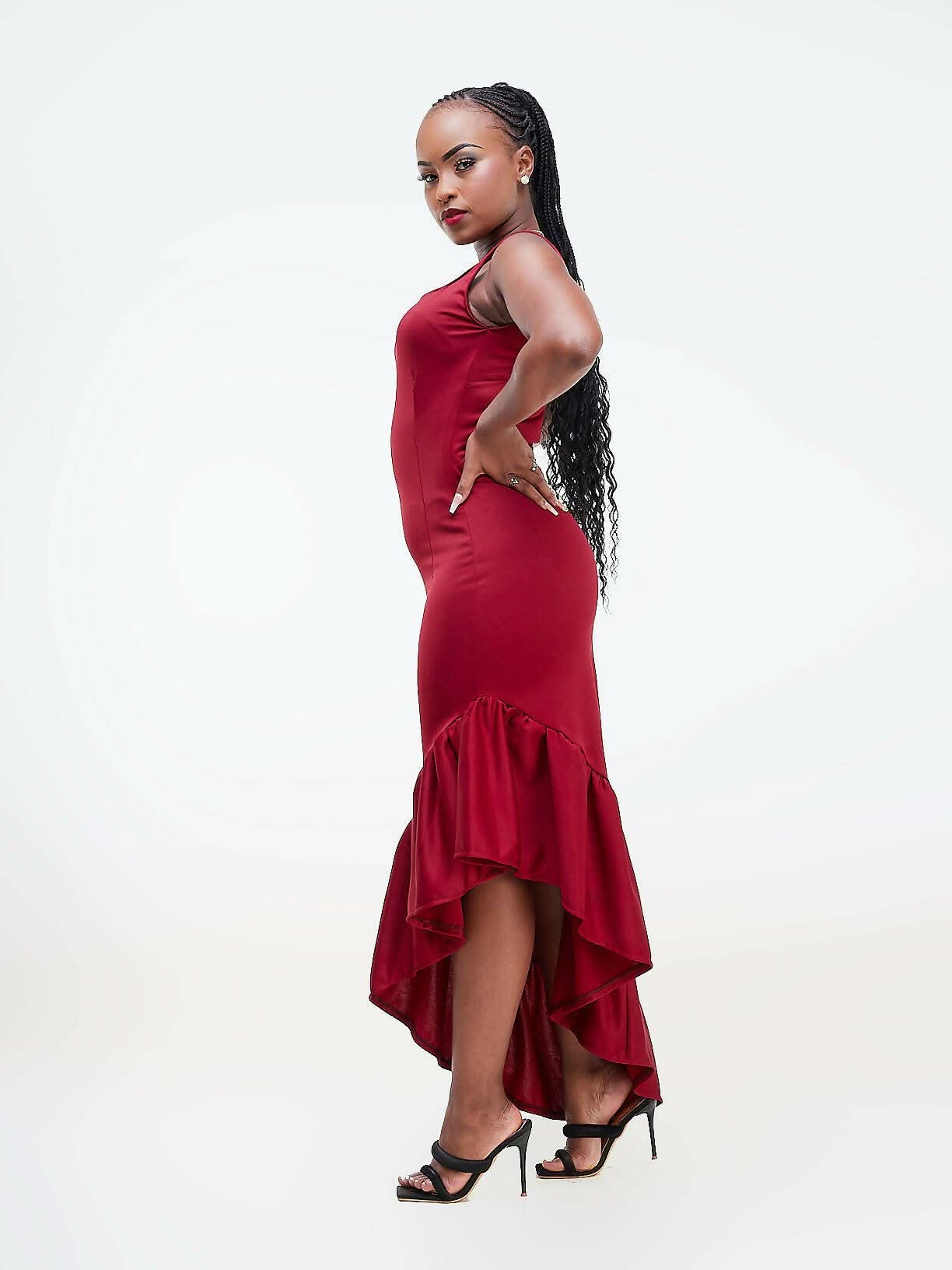 Da'joy Fashions Diva Maxi Dress - Maroon - Shopzetu