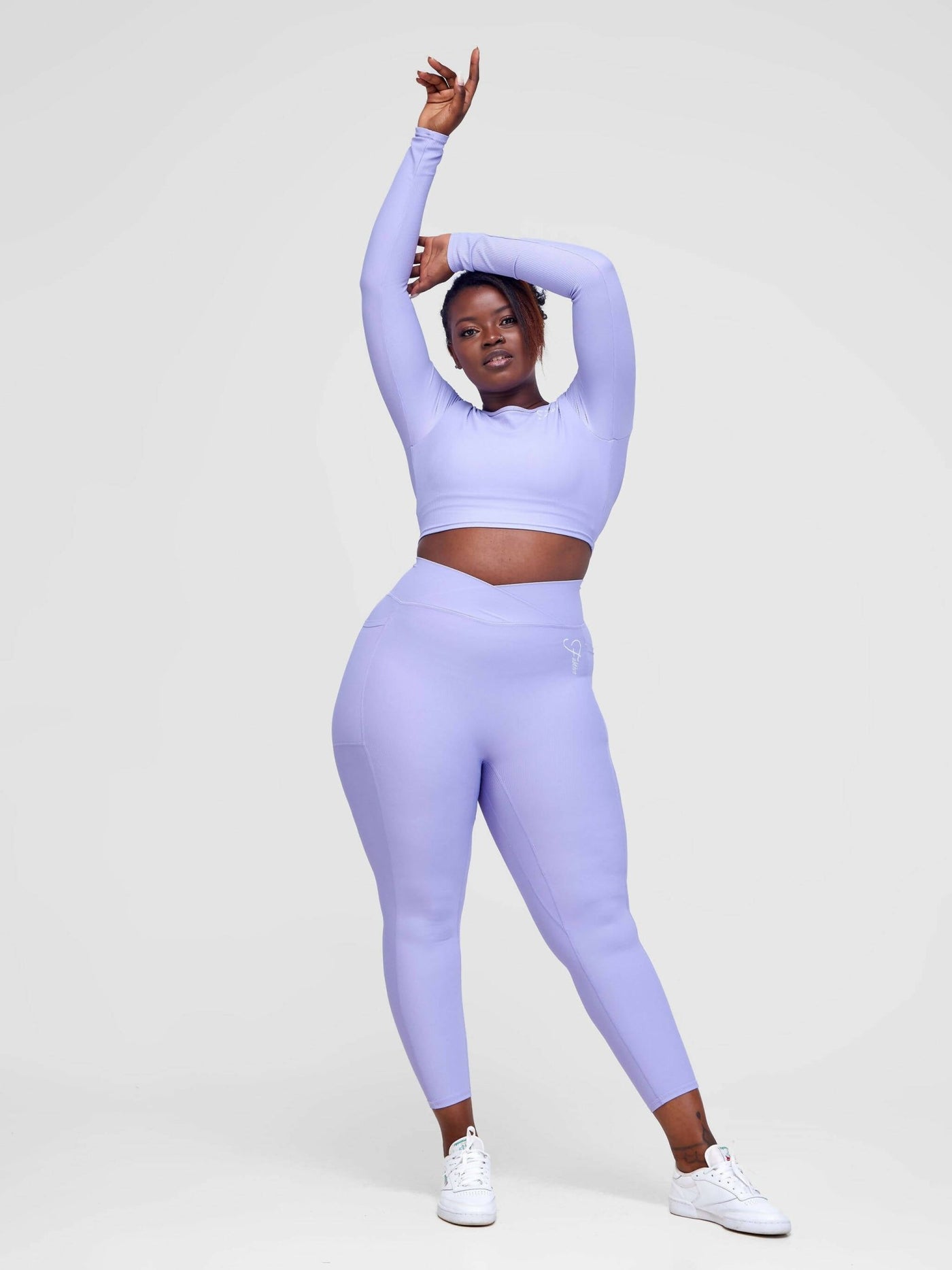 Fabtive Maridadi Long Sleeved Set - Purple - Shopzetu