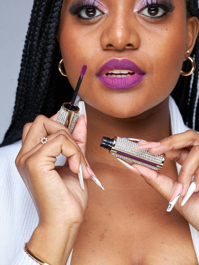 Glamour Queen Say My Name Lipstick- Purple - Shopzetu