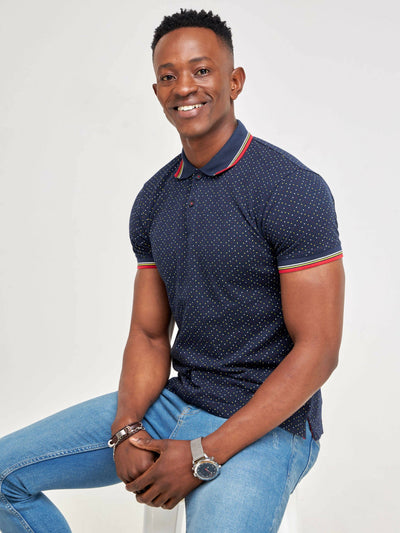 Hessed Unisex Polo T-Shirts - Navy - Shopzetu