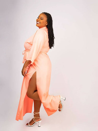 Nika Bonica Elliana Maxi Dress - Coral - Shopzetu