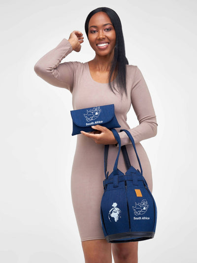 Kuldra Pineapple Spike Handbag South Africa - Blue - Shopzetu
